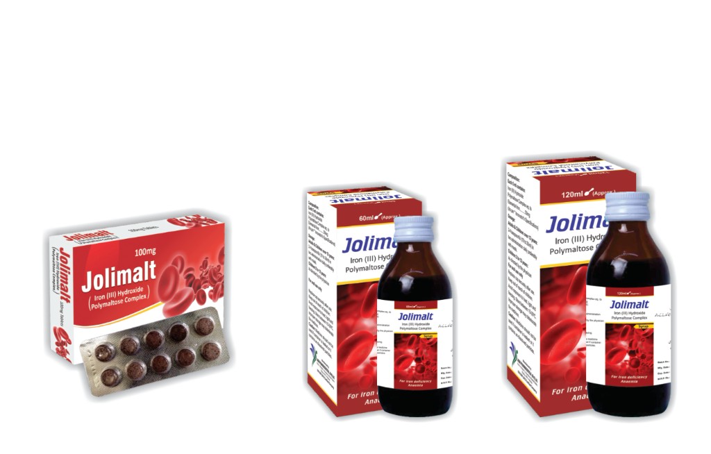 Jolimalt iron tablets and syrups