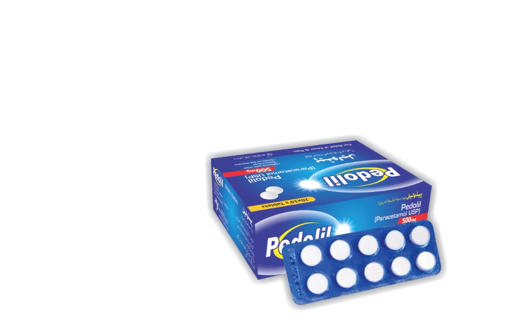 Pedolil Paracetamol tablets pack