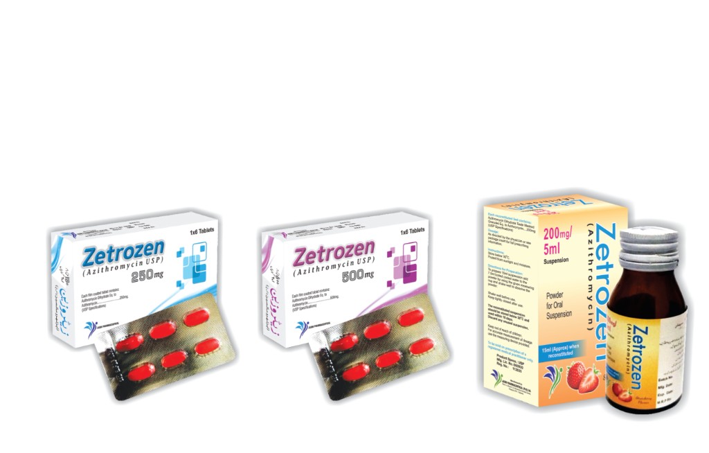 Zetrozen Azithromycin tablets and suspension